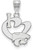 Image of Sterling Silver Kansas State University Large I Love Logo Pendant by LogoArt