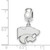 Image of Sterling Silver Kansas State University Small Dangle Bead by LogoArt