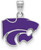 Image of Sterling Silver Kansas State University Small Enamel Pendant by LogoArt