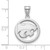 Image of Sterling Silver Kansas State University Small Pendant in Circle by LogoArt