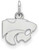 Image of Sterling Silver Kansas State University X-Small Pendant by LogoArt (SS001KSU)