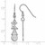 Image of Sterling Silver Kappa Alpha Theta Dangle Medium Earrings by LogoArt