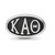 Image of Sterling Silver Kappa Alpha Theta Oval Letters Bead by LogoArt
