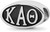 Image of Sterling Silver Kappa Alpha Theta Oval Letters Bead by LogoArt