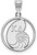 Image of Sterling Silver Kappa Delta Small Circle Pendant by LogoArt (SS041KD)