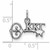 Image of Sterling Silver Kappa Kappa Gamma X-Small Pendant by LogoArt (SS034KKG)