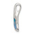 Image of Sterling Silver Lab-Created Blue Opal Inlay Whale Tail Slide Pendant