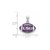 Image of Sterling Silver LogoArt Louisiana State University LSU Enameled Football Pendant