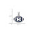Sterling Silver LogoArt University of Michigan Enameled Football Pendant