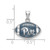 Image of Sterling Silver LogoArt University of Pittsburgh Enameled Football Pendant