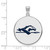 Image of Sterling Silver Longwood University XL Enamel Disc Pendant by LogoArt