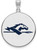 Image of Sterling Silver Longwood University XL Enamel Disc Pendant by LogoArt