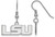 Image of Sterling Silver Louisiana State University Sm Dangle Earrings LogoArt SS006LSU