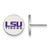 Sterling Silver Louisiana State University Small Enamel Disc Earrings by LogoArt