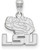 Image of Sterling Silver Louisiana State University Small Pendant by LogoArt (SS074LSU)