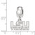 Sterling Silver Louisiana State University XSmall Dangle Bead LogoArt SS049LSU