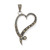 Image of Sterling Silver Marcasite Heart Pendant QP1274