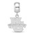 Image of Sterling Silver Marquette University Small Dangle Bead by LogoArt