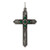 Image of Sterling Silver May Simulated Birthstone Cross Charm