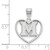 Image of Sterling Silver Miami University Pendant in Heart by LogoArt Image of Sterling Silver Miami University Pendant in Heart by LogoArt