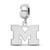 Image of Sterling Silver Michigan (University Of) Small Dangle Bead by LogoArt