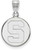 Image of Sterling Silver Michigan State University Medium Disc Pendant LogoArt (SS039MIS)
