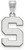 Image of Sterling Silver Michigan State University Medium Pendant by LogoArt (SS003MIS)