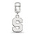 Sterling Silver Michigan State University Small Dangle Bead by LogoArt SS036MIS