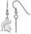 Image of Sterling Silver Michigan State University Small Dangle Earrings LogoArt SS049MIS