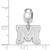Image of Sterling Silver Montana State University Small Dangle Bead by LogoArt (SS024MTU)