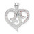 Image of Sterling Silver Multi Color CZ Heart Pendant