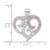 Image of Sterling Silver Multi Color CZ Heart Pendant