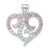 Image of Sterling Silver Multi Color CZ Heart Pendant