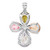 Image of Sterling Silver Multi-color CZ Cross Pendant Image of Sterling Silver Multi-color CZ Cross Pendant