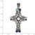 Image of Sterling Silver Multi-color Stone Cross Pendant Image of Sterling Silver Multi-color Stone Cross Pendant