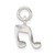 Sterling Silver Music Note Charm QC6121