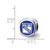 Image of Sterling Silver New York Rangers Banner Cushion Double Logo Bead LogoArt