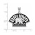 Image of Sterling Silver NHL Boston Bruins Large Enamel Pendant by LogoArt (SS043BRI)