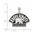Sterling Silver NHL Boston Bruins Large Enamel Pendant by LogoArt (SS043BRI)