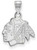 Image of Sterling Silver NHL Chicago Blackhawks Small Pendant by LogoArt (SS002BLA)