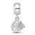 Sterling Silver NHL Chicago Blackhawks X-Small Dangle Bead Charm by LogoArt