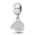 Sterling Silver NHL Chicago Blackhawks X-Small Dangle Bead Charm by LogoArt