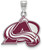 Image of Sterling Silver NHL Colorado Avalanche Large Enamel Pendant by LogoArt