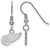 Image of Sterling Silver NHL Detroit Red Wings X-Small Dangle Earrings by LogoArt