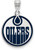 Image of Sterling Silver NHL Edmonton Oilers Large Enamel Pendant by LogoArt