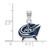 Image of Sterling Silver NHL LogoArt Columbus Blue Jackets Small Enamel Pendant