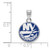Image of Sterling Silver NHL LogoArt New York Islanders Small Enamel Pendant