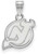 Image of Sterling Silver NHL New Jersey Devils Small Pendant by LogoArt