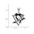 Image of Sterling Silver NHL Pittsburgh Penguins Large Enamel Pendant by LogoArt