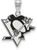 Image of Sterling Silver NHL Pittsburgh Penguins Large Enamel Pendant by LogoArt